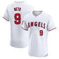 Blandc LA.Angels #9 Zach Neto Player White Limited Elite Stitched Home Jerseys