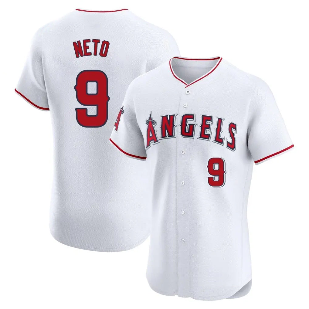 Blandc LA.Angels #9 Zach Neto Player White Limited Elite Stitched Home Jerseys