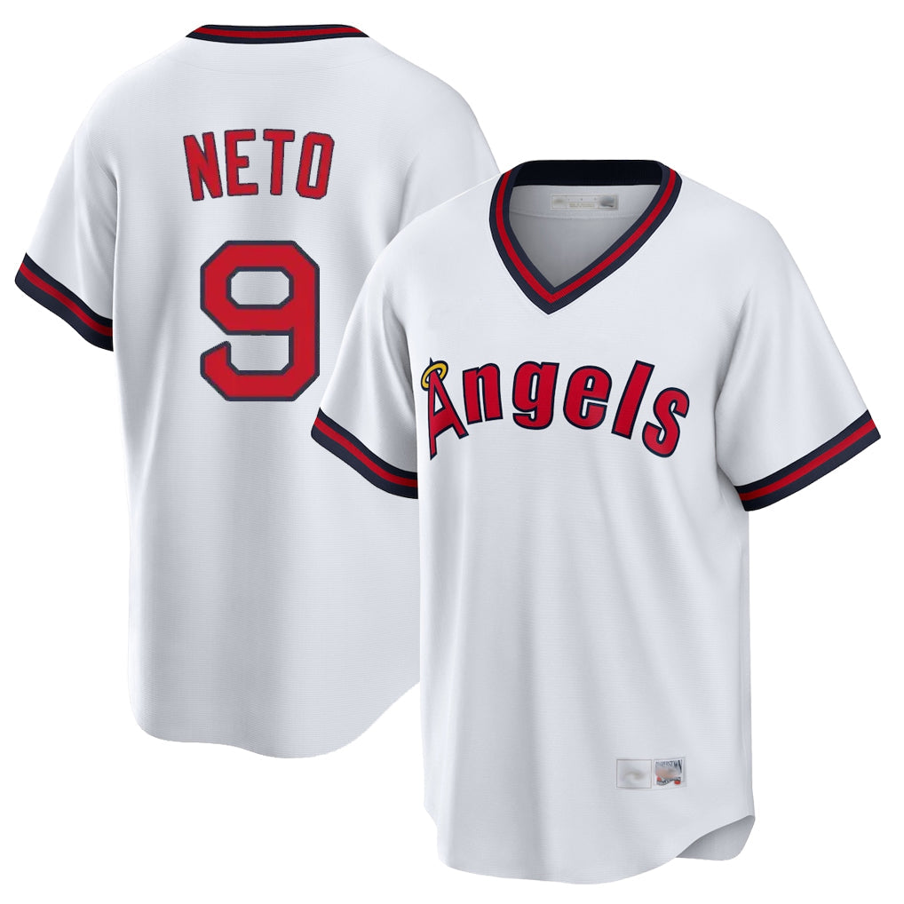 Blandc LA.Angels #9 Zach Neto Player White T-shirt Home Game Stitched Jerseys
