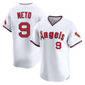 Blandc LA.Angels #9 Zach Neto Player White T-shirt Home Limited Stitched Jerseys