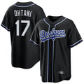 Blandc LA.Dodgers #17 Shohei Ohtani Player Black Carbon Limited Home Stitched Jerseys