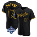 Blandc LA.Dodgers #17 Shohei Ohtani Player Black World Series Meet Snake Skin City Limited Elite Home Stitched Jerseys