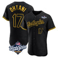 Blandc LA.Dodgers #17 Shohei Ohtani Player Black World Series Snake Skin City Limited Elite Home Stitched Jerseys
