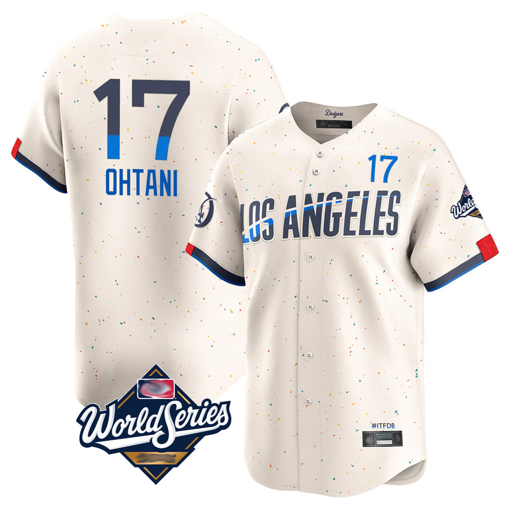 Blandc LA.Dodgers #17 Shohei Ohtani Player Cream World Series City Connect Limited Home Stitched Jerseys