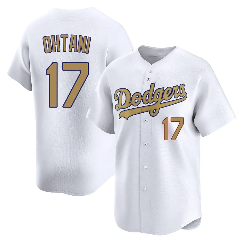 Blandc LA.Dodgers #17 Shohei Ohtani Player Gold Collection Limited Home Stitched Jerseys