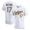 Blandc LA.Dodgers #17 Shohei Ohtani Player Gold Limited Elite Home Stitched Jerseys