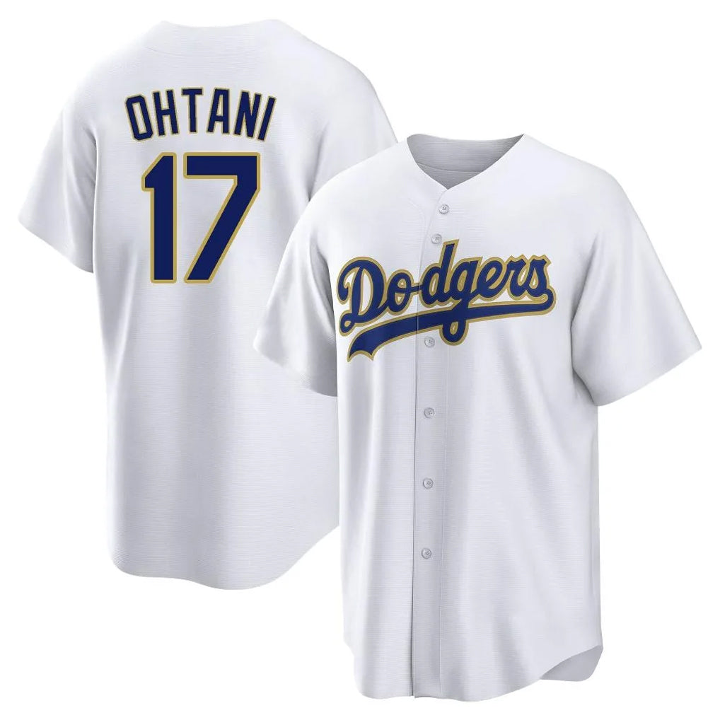 Blandc LA.Dodgers #17 Shohei Ohtani Player Gold White 2026 Collection Stadium Game Stitched Jerseys