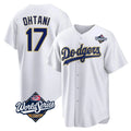 Blandc LA.Dodgers #17 Shohei Ohtani Player Gold White World Series 2026 Collection Stadium Game Stitched Jerseys
