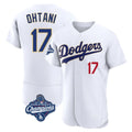 Blandc LA.Dodgers #17 Shohei Ohtani Player Gold White World Series Meet 2026 Collection Stadium Limited Elite Stitched Jerseys