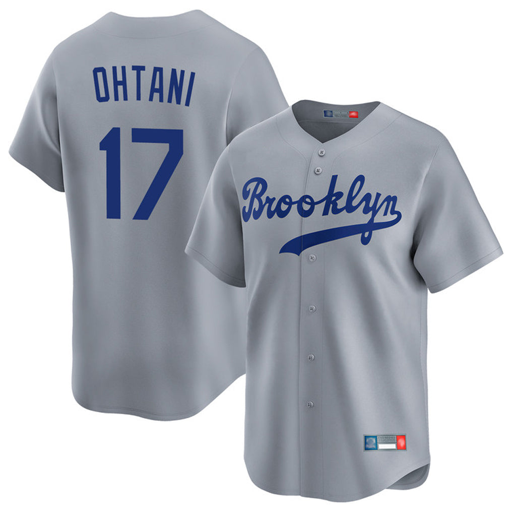 Blandc LA.Dodgers #17 Shohei Ohtani Player Gray Game Limited Home Stitched Jerseys
