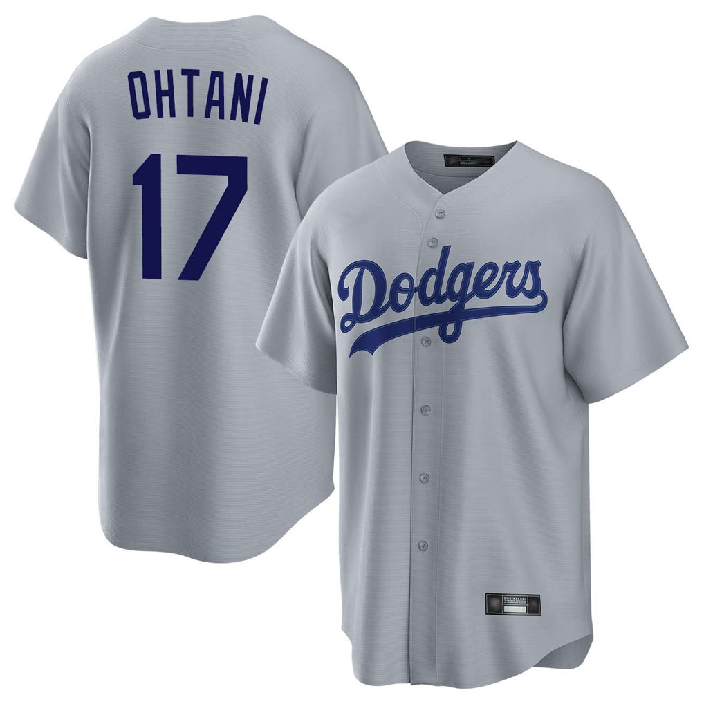 Blandc LA.Dodgers #17 Shohei Ohtani Player Gray Game Stitched Jerseys