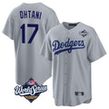 Blandc LA.Dodgers #17 Shohei Ohtani Player Gray World Series Game Stitched Jerseys