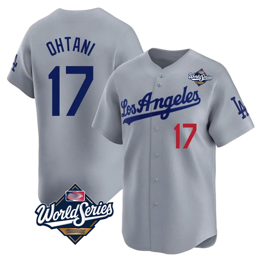 Blandc LA.Dodgers #17 Shohei Ohtani Player Gray World Series Limited Home Stitched Jerseys