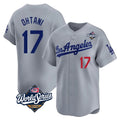 Blandc LA.Dodgers #17 Shohei Ohtani Player Gray World Series Limited Home Stitched Jerseys