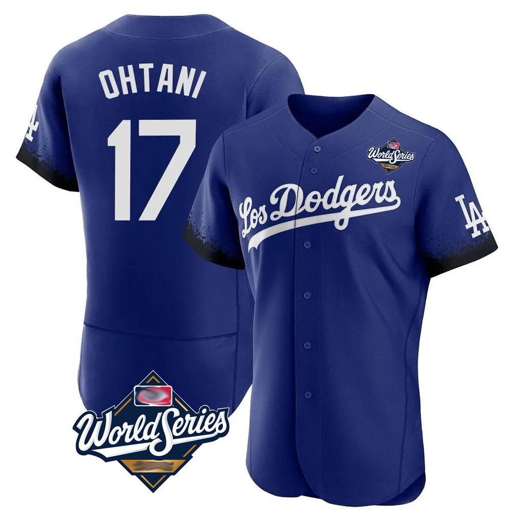 Blandc LA.Dodgers #17 Shohei Ohtani Player Royal World Series City Connect Elite Home Stitched Jerseys
