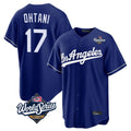 Blandc LA.Dodgers #17 Shohei Ohtani Player Royal World Series Game Stitched Jerseys