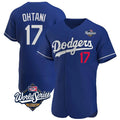 Blandc LA.Dodgers #17 Shohei Ohtani Player Royal World Series Limited Elite Home Stitched Jerseys
