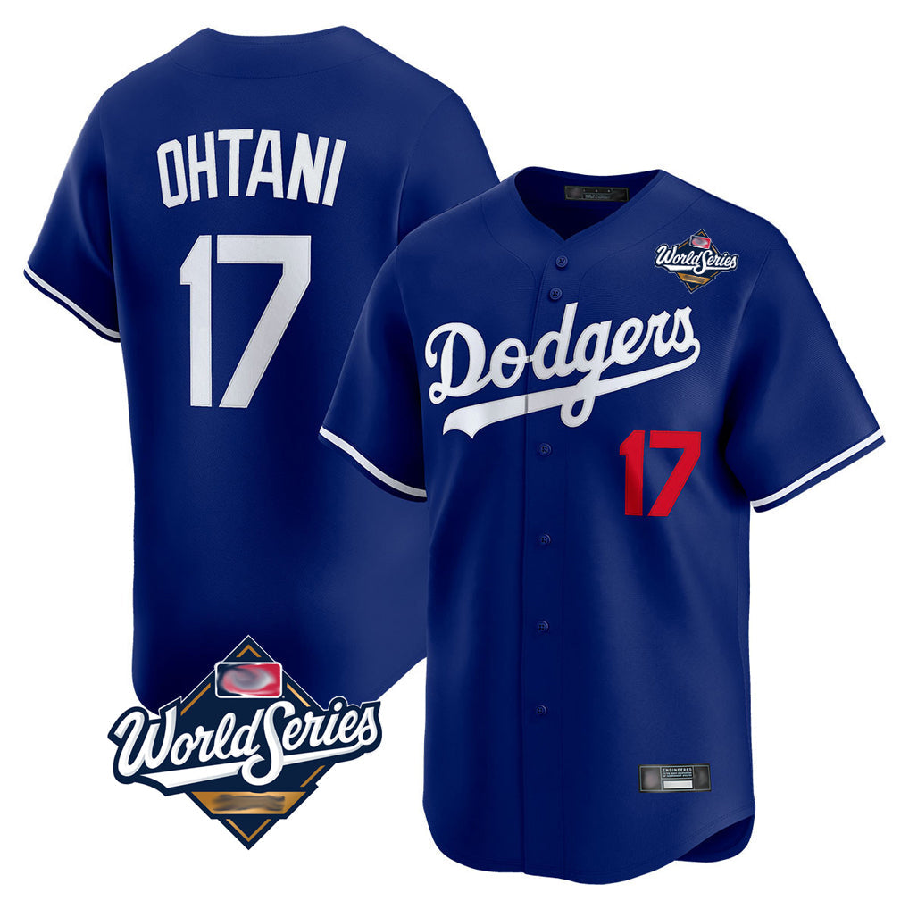 Blandc LA.Dodgers #17 Shohei Ohtani Player Royal World Series Limited Home Stitched Jerseys