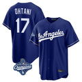 Blandc LA.Dodgers #17 Shohei Ohtani Player Royal World Series Meet Game Stitched Jerseys