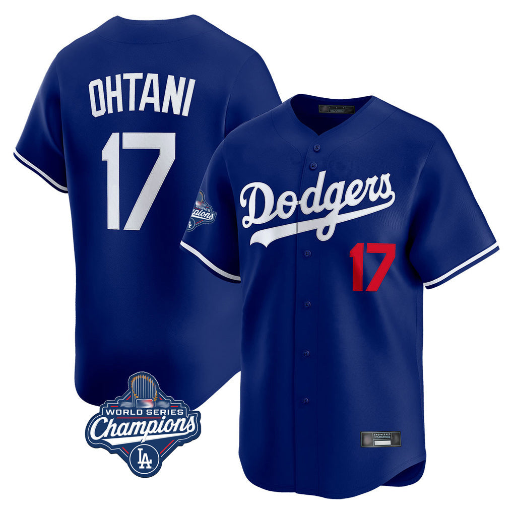 Blandc LA.Dodgers #17 Shohei Ohtani Player Royal World Series Meet Limited Home Stitched Jerseys