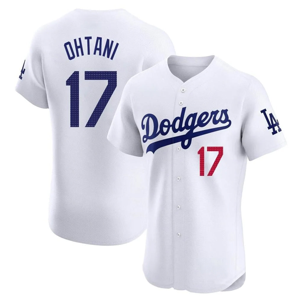 Blandc LA.Dodgers #17 Shohei Ohtani Player White Limited Elite Home Stitched Jerseys