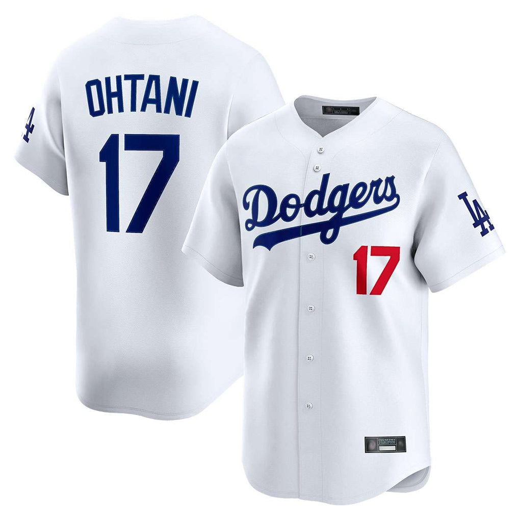 Blandc LA.Dodgers #17 Shohei Ohtani Player White Limited Home Stitched Jerseys