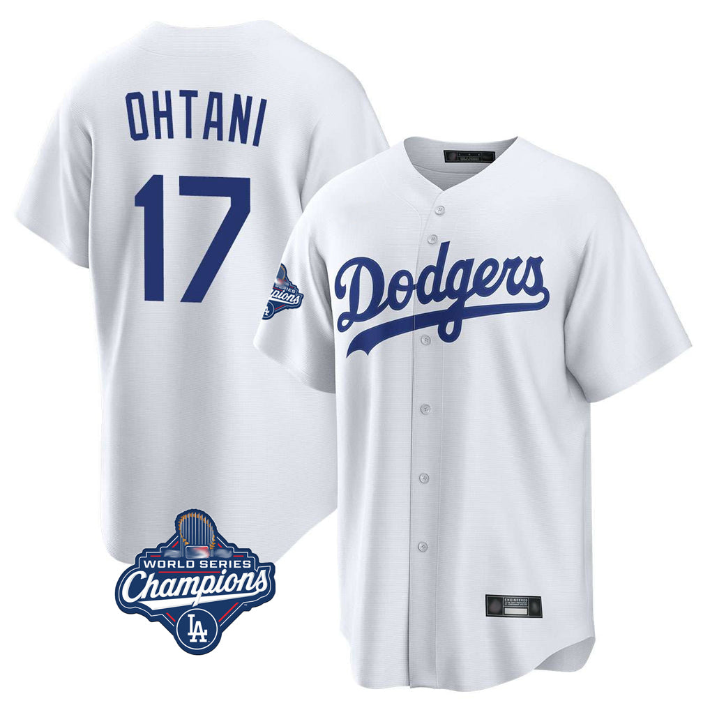Blandc LA.Dodgers #17 Shohei Ohtani Player White World Series Meet Game Home Stitched Jerseys