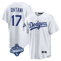 Blandc LA.Dodgers #17 Shohei Ohtani Player White World Series Meet Game Home Stitched Jerseys