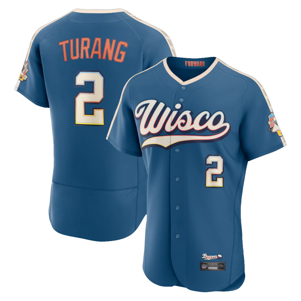 Blandc M.Brewers #2 Brice Turang Player Blue 2026 City Connect Home Limited Elite Stitched Jerseys