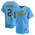 Blandc M.Brewers #2 Brice Turang Player Light Blue City Connect Home Limited Stitched Jerseys
