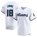 Blandc M.Marlins #18 Griffin Conine Player White Home Limited Stitched Jerseys