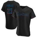 Blandc M.Marlins #21 Graham Pauley Player Black Home Limited Elite Stitched Jerseys