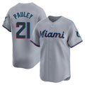 Blandc M.Marlins #21 Graham Pauley Player Gray Home Limited Stitched Jerseys