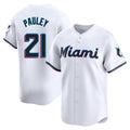 Blandc M.Marlins #21 Graham Pauley Player White  Home Limited Stitched Jerseys