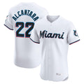 Blandc M.Marlins #22 Sandy Alcantara Player White  Home Limited Elite Stitched Jerseys