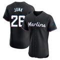 Blandc M.Marlins #26 Janson Junk Player Black Vapor Home Limited Elite Stitched Jerseys