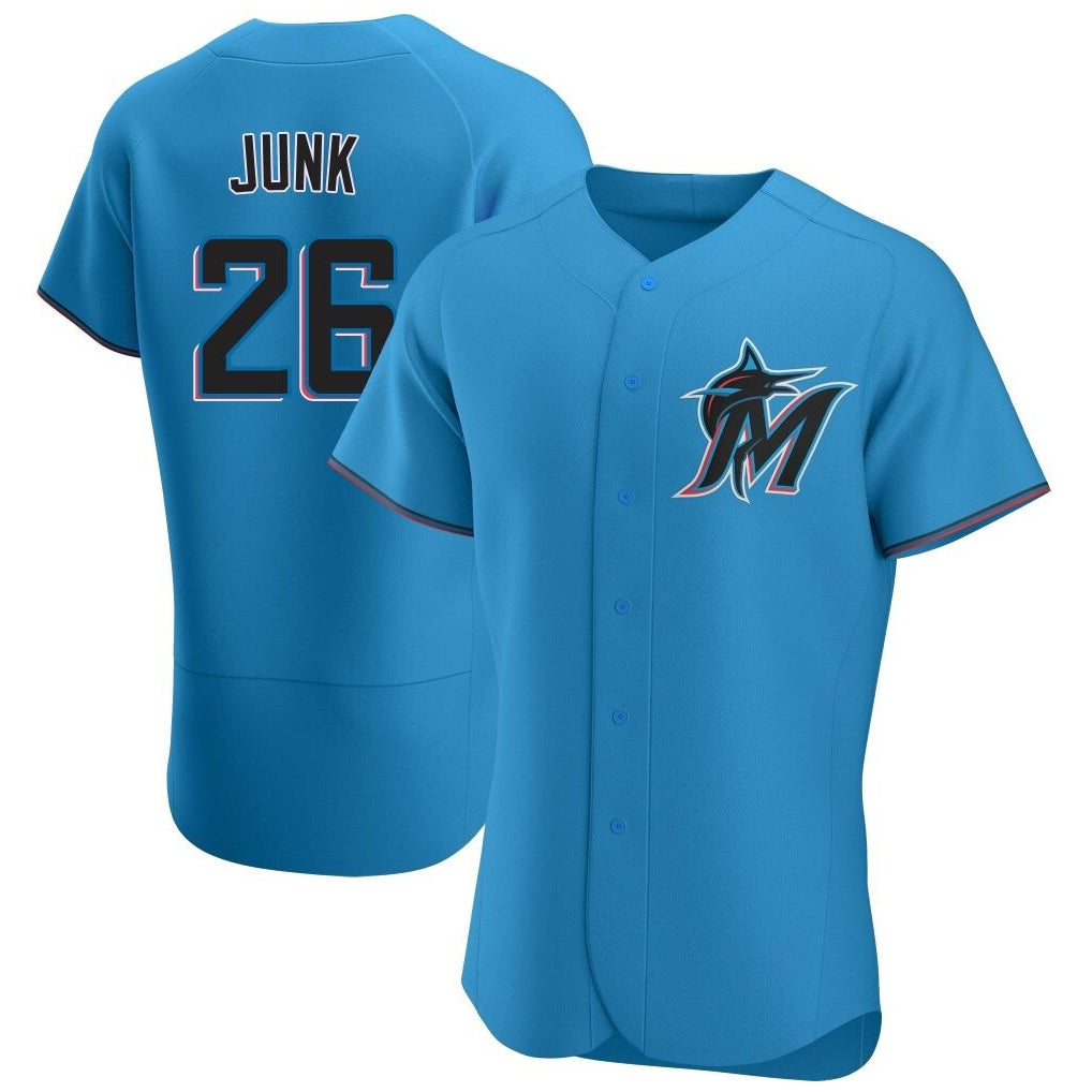 Blandc M.Marlins #26 Janson Junk Player Blue Home Limited Elite Stitched Jerseys