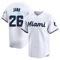 Blandc M.Marlins #26 Janson Junk Player White Home Limited Stitched Jerseys