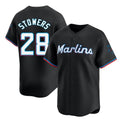 Blandc M.Marlins #28 Kyle Stowers Player Black Home Limited Stitched Jerseys