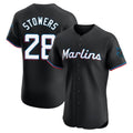 Blandc M.Marlins #28 Kyle Stowers Player Black Vapor Home Limited Elite Stitched Jerseys