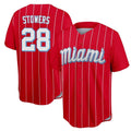 Blandc M.Marlins #28 Kyle Stowers Player Red City Connect Home Game Stitched Jerseys