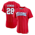 Blandc M.Marlins #28 Kyle Stowers Player Red City Connect Home Limited Elite Stitched Jerseys