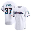 Blandc M.Marlins #37 Anthony Bender Player White  Home Limited Stitched Jerseys