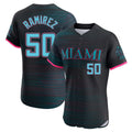 Blandc M.Marlins #50 Agustin Ramirez Player Black City Connect Home Limited Elite Stitched Jerseys