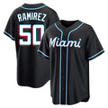 Blandc M.Marlins #50 Agustin Ramirez Player Black Fashion Out Home Game Stitched Jerseys