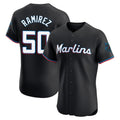 Blandc M.Marlins #50 Agustin Ramirez Player Black Vapor Home Limited Elite Stitched Jerseys