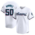 Blandc M.Marlins #50 Agustin Ramirez Player White  Home Limited Stitched Jerseys