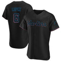 Blandc M.Marlins #6 Otto Lopez Player Black Home Limited Elite Stitched Jerseys