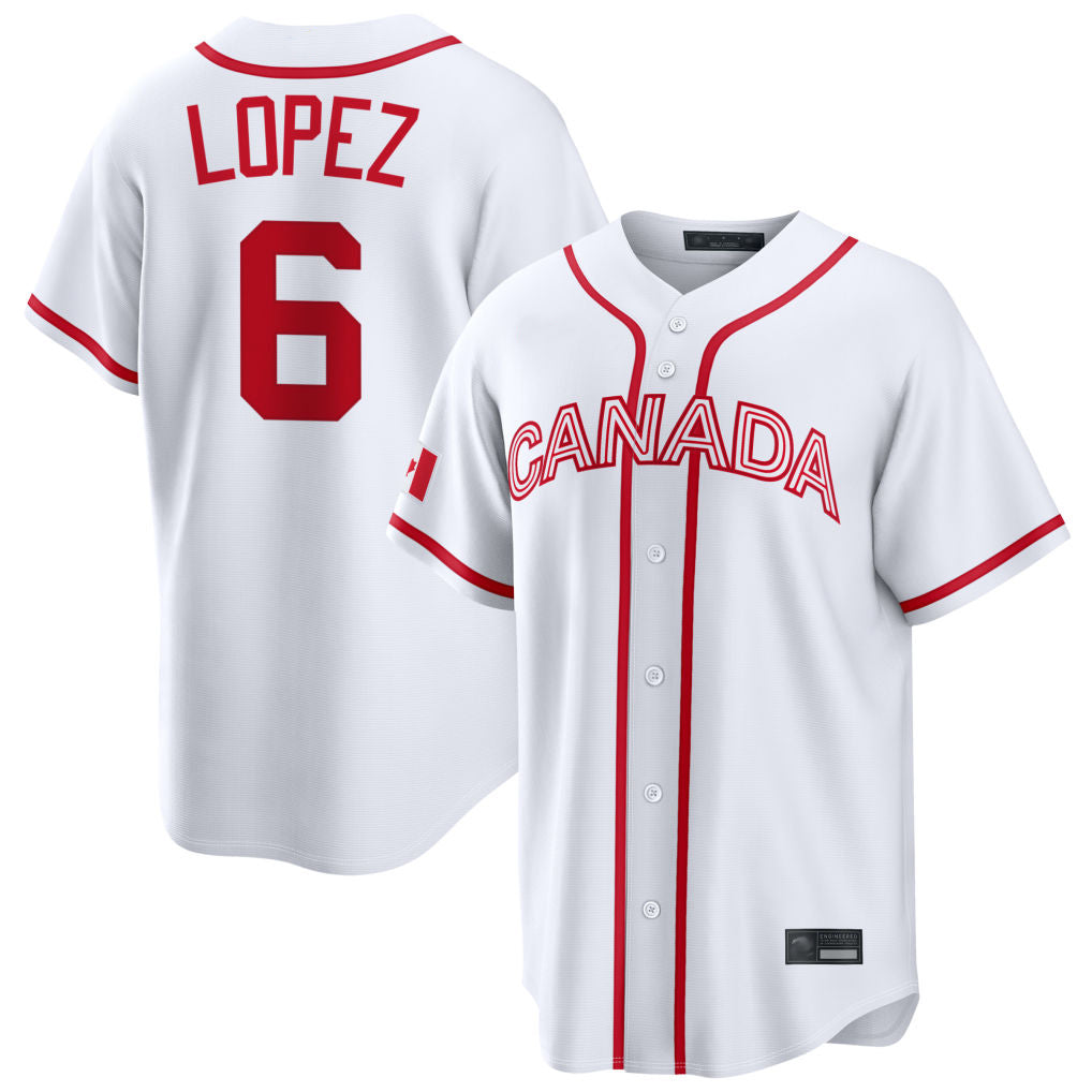 Blandc M.Marlins #6 Otto Lopez Player White 2026 World Classic Home Pick-A-Player Stitched Jerseys