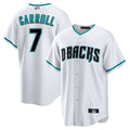 Blandc A.Diamondbacks #7 Corbin Carroll Player White Replica Personalized Stitched Jerseys